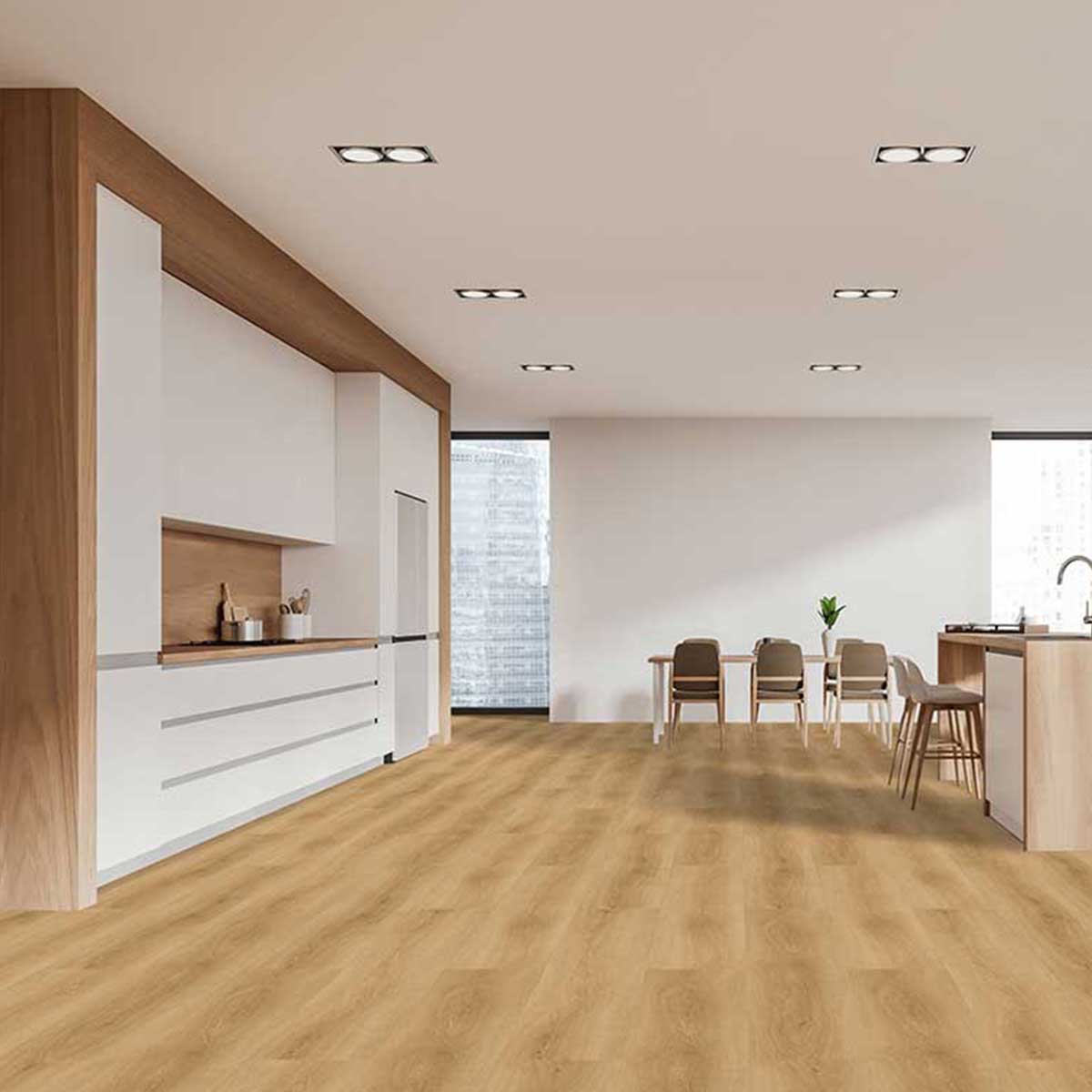 Click-Vinyl CHECK comfort 2509 Tordera Eiche Lang- und Breitdiele inkl. Trittschall (Kork)