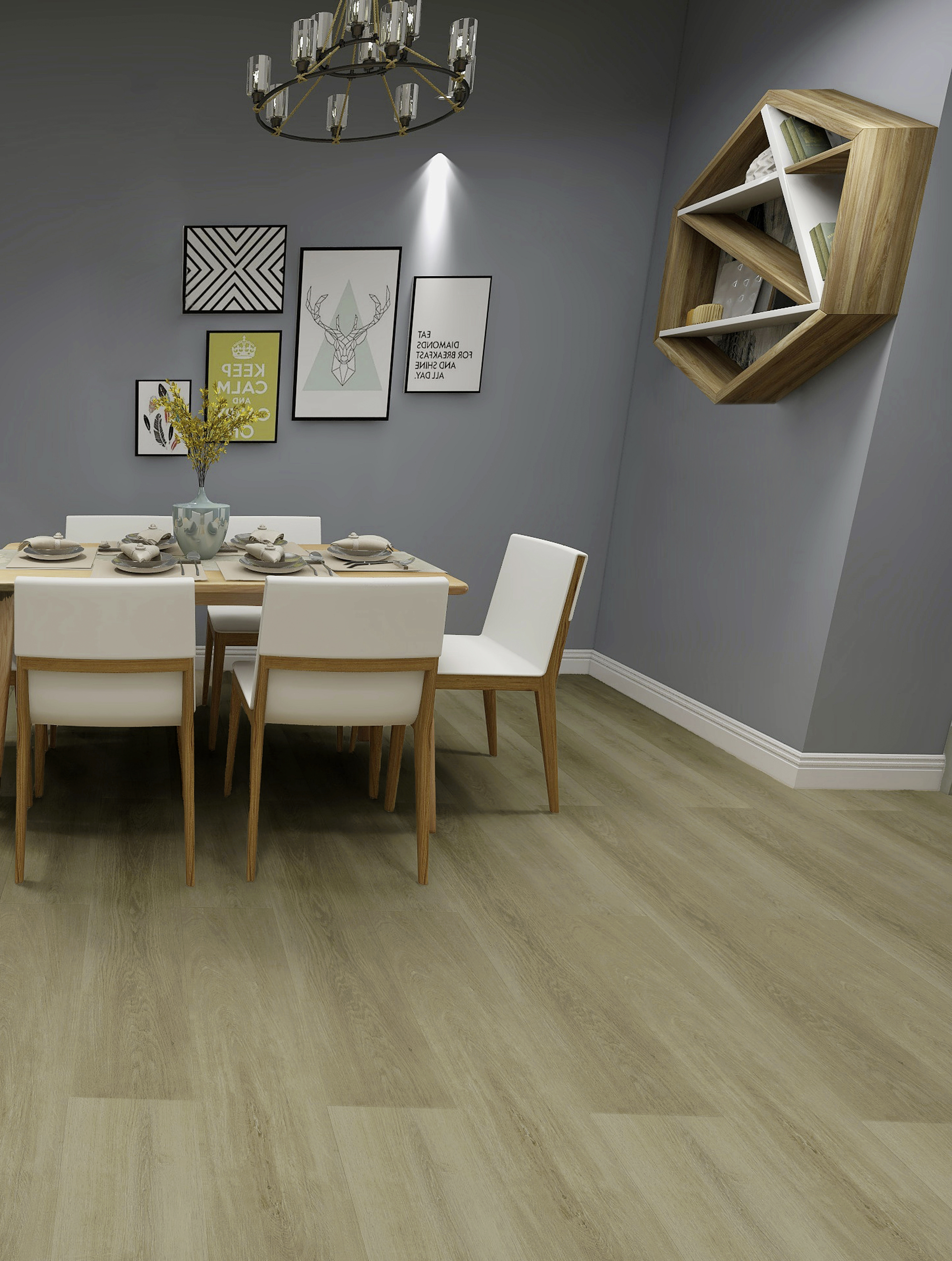 Click-Vinyl CHECK One 2074 Prenzlau Eiche Breitdiele inkl. Trittschall Premium